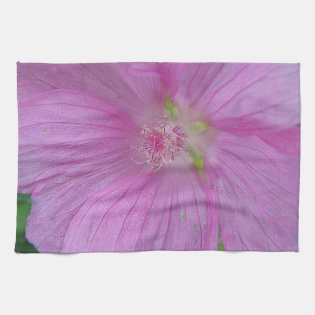 Geschirrtuch hübsche rosa Blüte Kökshandduk (Horisontell)