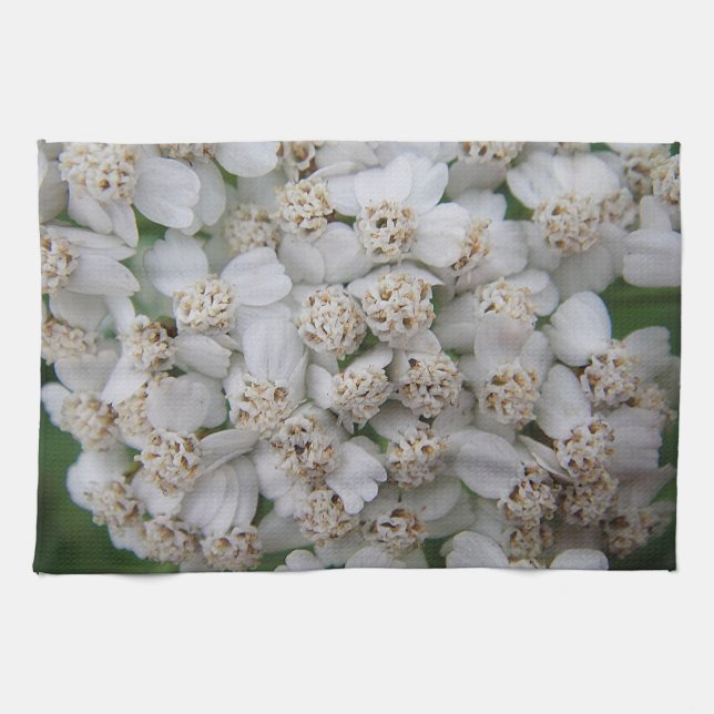 Geschirrtuch kleine weisse Wildblüten Kökshandduk (Horisontell)
