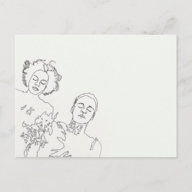 geschlossene Augen Vykort (Framsida)