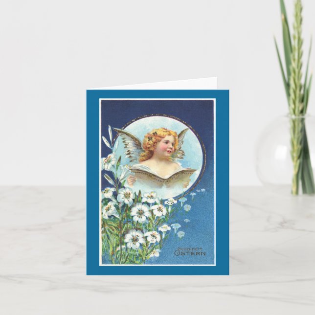 Gesegnete Ostern, välsignad påsk Helgkort (Framsida)