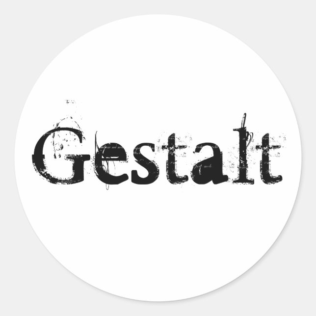 Gestalt Runt Klistermärke (Framsida)