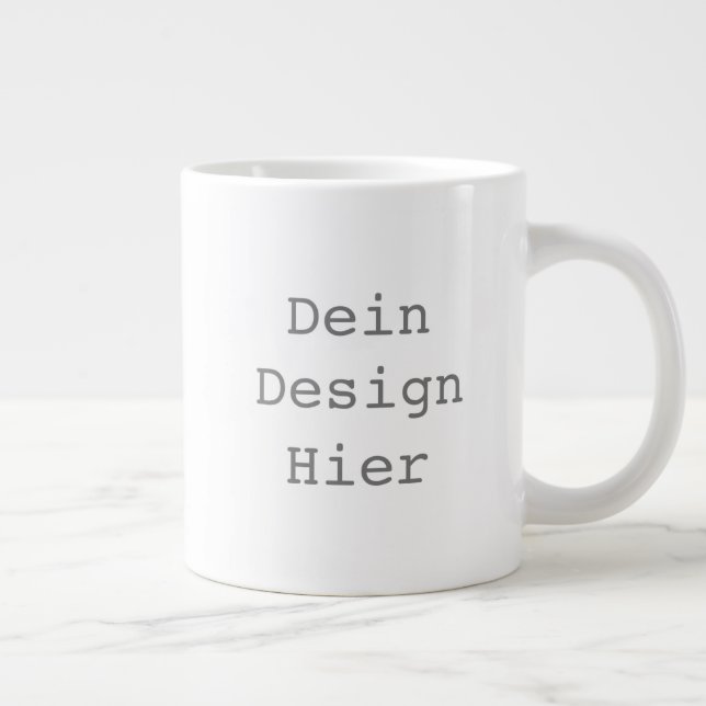 Gestalte deine eigene Jumbo 590 ml Tasse Mugg (Höger)