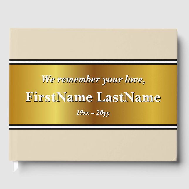 Gestbook för journalfulla och enkla minnen gästböcker (Framsida)