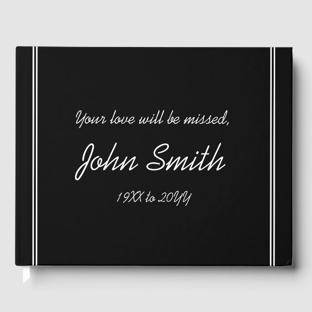 Gestbook för minimala och grundläggande minnen gästböcker (Framsida)