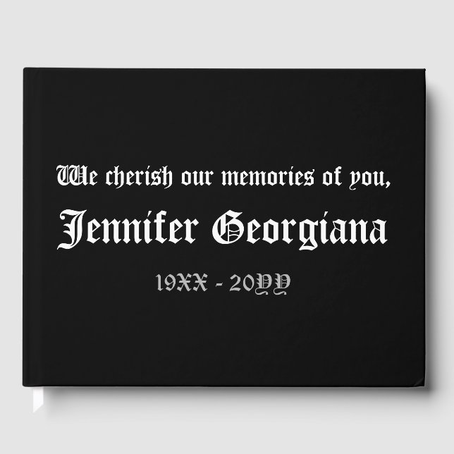 Gestbook med enkla, minimala minnen gästböcker (Framsida)