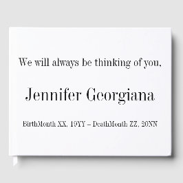 Gestbook med enkla, minimala minnen gästböcker