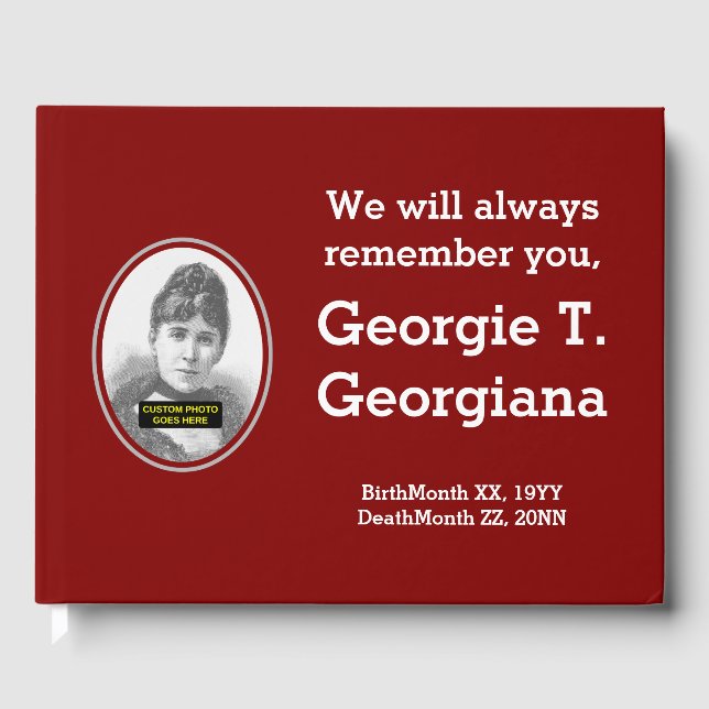 Gestbook med minimalistiska, sorgliga sympatier gästböcker (Framsida)