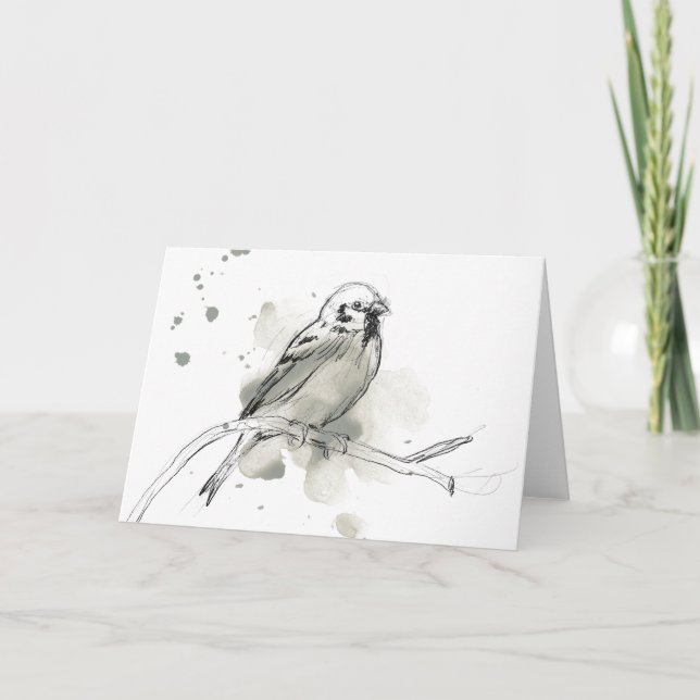 Gestural Bird Study Kort (Framsida)