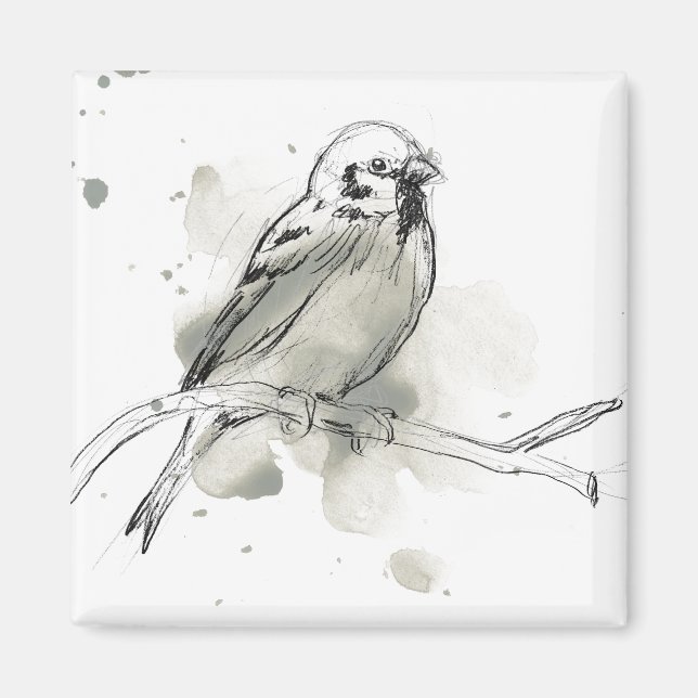 Gestural Bird Study Magnet (Framsidan)