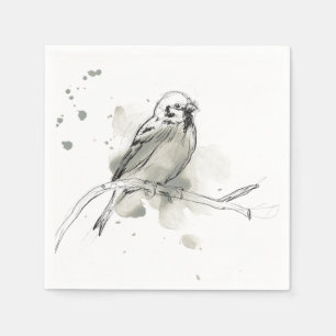 Gestural Bird Study Pappersservett