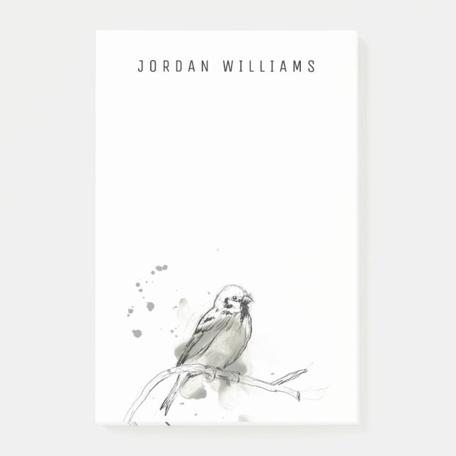 Gestural Bird Study Post-it Block (Framsida)