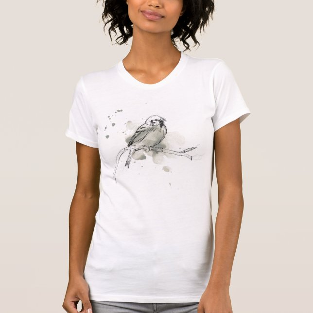 Gestural Bird Study T Shirt (Framsida)