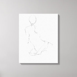 Gestural kontur canvastryck