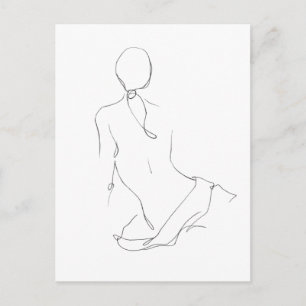 Gestural kontur vykort