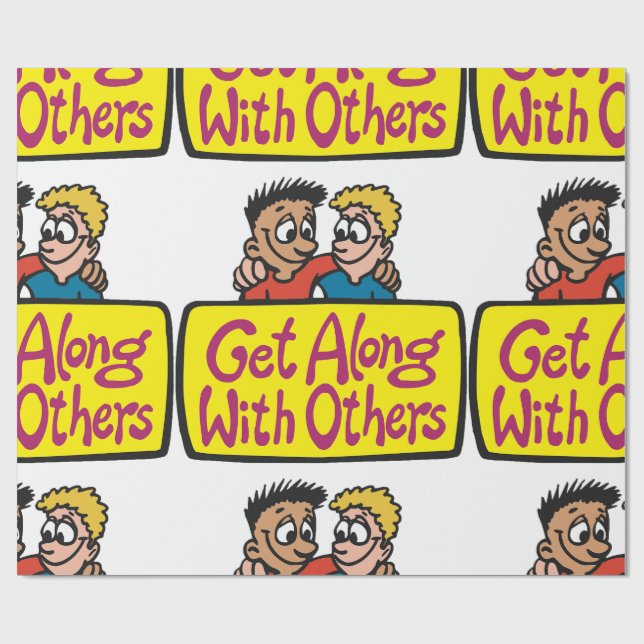Get Along With Others Friends Kindness and Unity Presentpapper (Platt)
