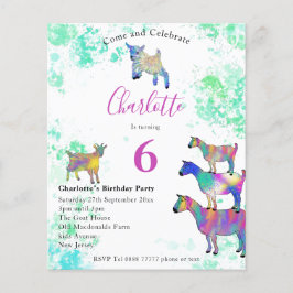 Get-budget för getter 6-årsfest flygblad