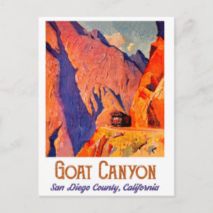 Get Canyon, San Diego, Kalifornien Vykort