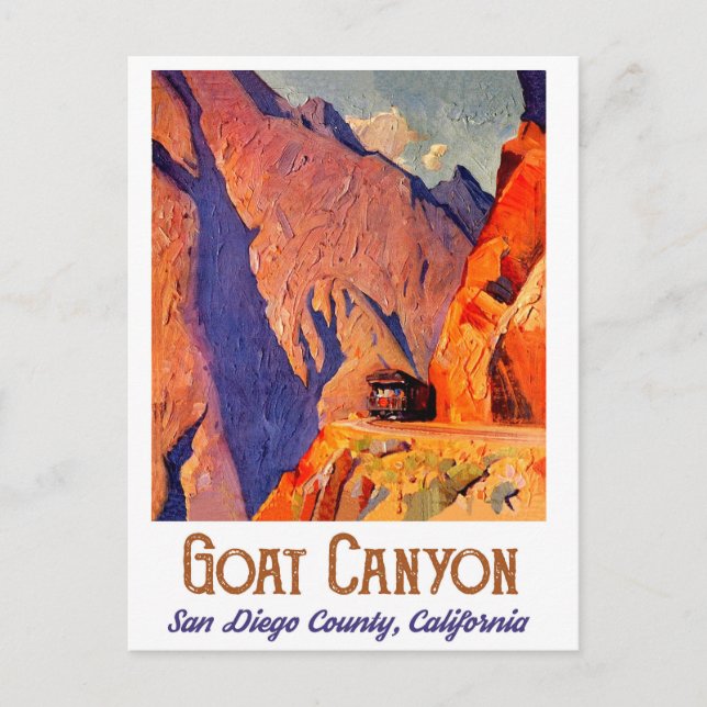 Get Canyon, San Diego, Kalifornien Vykort (Framsida)