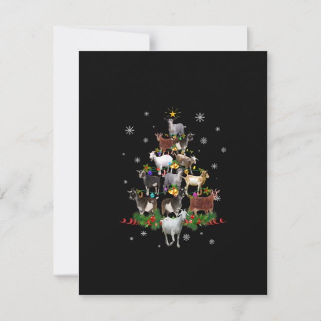Get Christmas Träd Snö Get Jul Inbjudningar (Framsida)