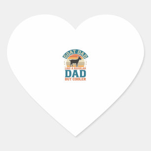 Get Dad Liksom En Vanlig Pappa Men Coolare Vintage Hjärtformat Klistermärke