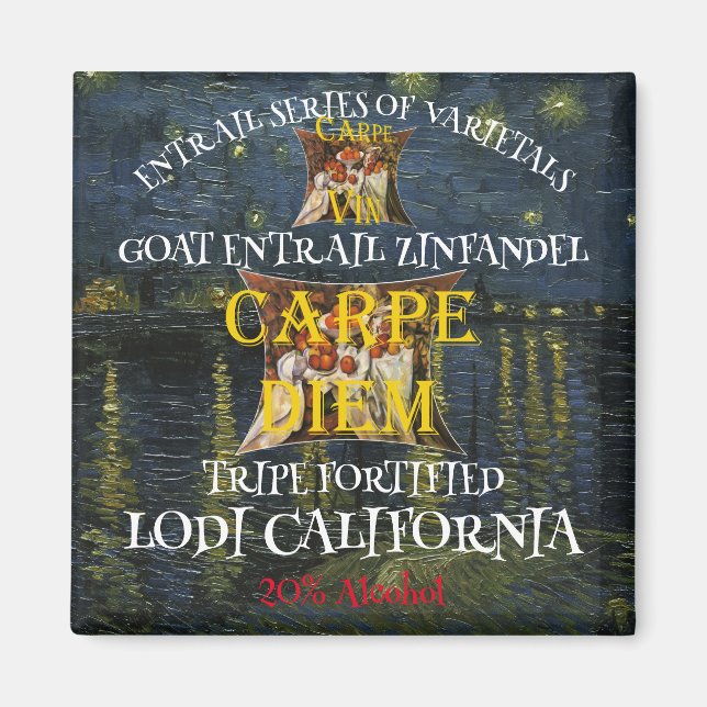 Get Entrails Zinfandel från Kalifornien Tripe  Magnet (Framsidan)