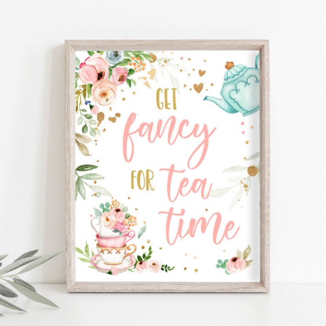Get Fancy For Tea Time Baby Brewing Baby Shower Poster (Skapare uppladdad)