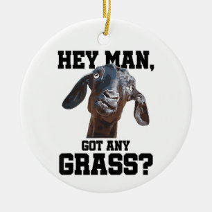 Get för getälskare Farmkläder Meme Pun Rollig G Julgransprydnad Keramik