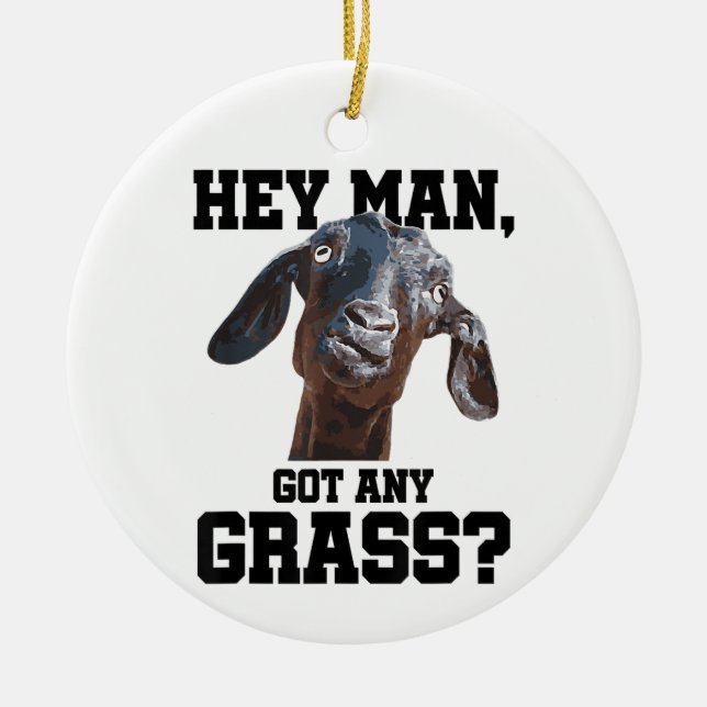 Get för getälskare Farmkläder Meme Pun Rollig G Julgransprydnad Keramik (Framsidan)