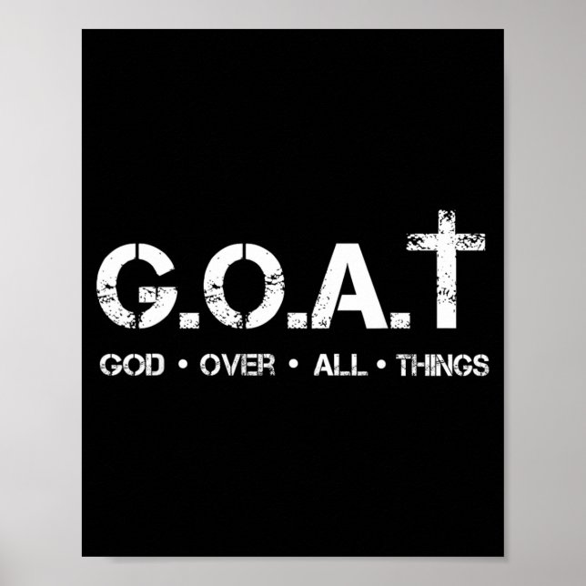 Get Gud Över Alla Ting Kristet Bibelordspråk Poster (Framsidan)