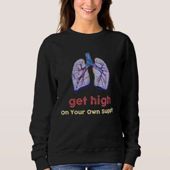 Get High On Your Own Supply Mindful Breathing T Shirt (Framsida)