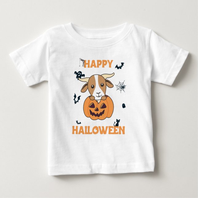 get i pumpkin Cute Goats Happy halloween T Shirt (Framsida)