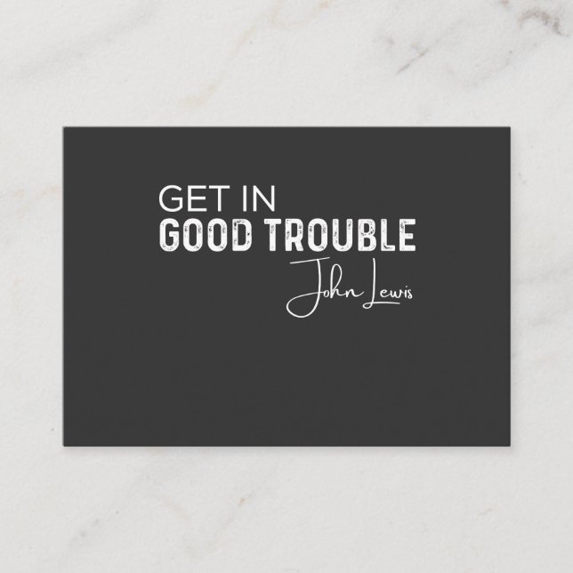 get in good trouble visitkort (Framsida)