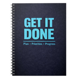 Get It Done Blue Motivational Planner Anteckningsbok