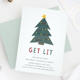 Get Lit | Holiday Cocktail Party Invitation Inbjudningar
