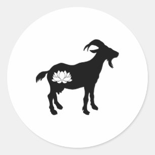 Get Med Namaste Lotus Symbol Get Yoga _1 Runt Klistermärke