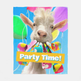 Get med partyblåsare fleecefilt