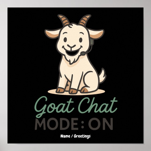 Get Mode: PÅ | Rolig Gettalande Design  Poster (Framsidan)