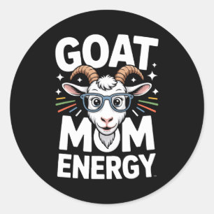 Get Mom Energi Glasögon Spektakel Kul Comfort Färg Runt Klistermärke