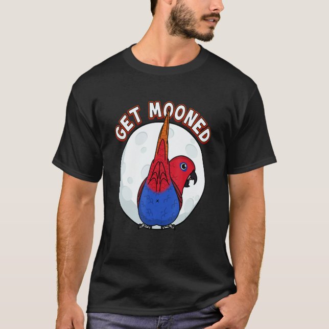 Get Mooned I Parrot Underfluffies I Female Eclectu T Shirt (Framsida)