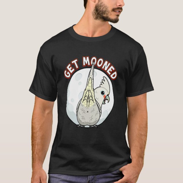 Get Mooned I Parrot Underfluffies I Goffins Cockat T Shirt (Framsida)