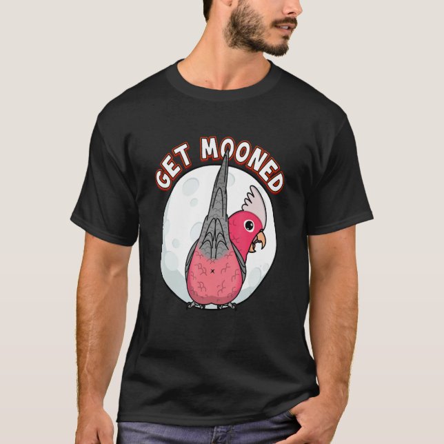 Get Mooned I Parrot Underfluffies I Rose Galah Coc T Shirt (Framsida)