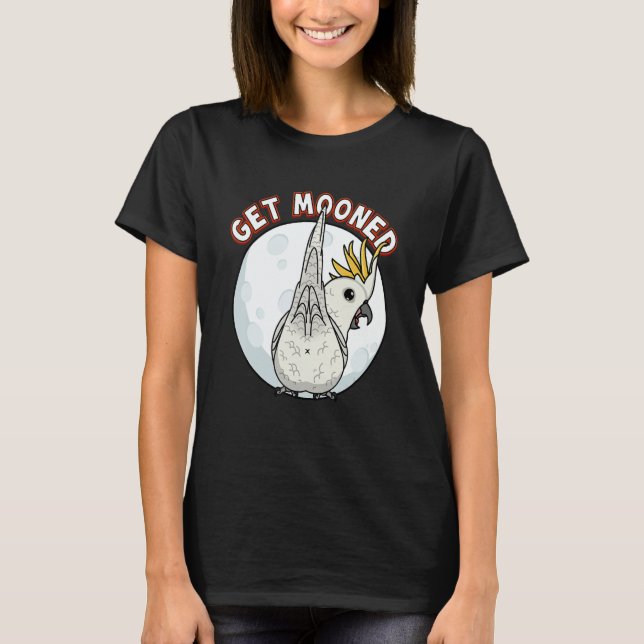 Get Mooned I Parrot Underfluffies I Sulphur creste T Shirt (Framsida)