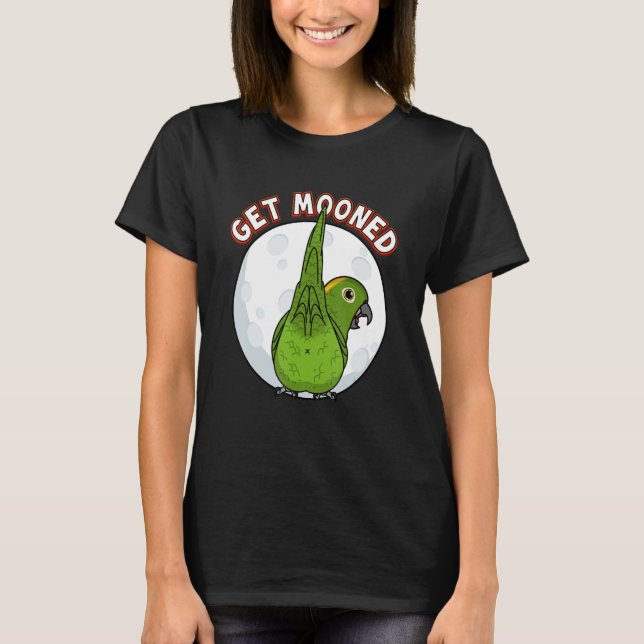 Get Mooned I Parrot Underfluffies I Yellow naped A T Shirt (Framsida)