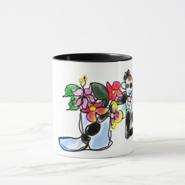 Get och blommor  mugg (Center)