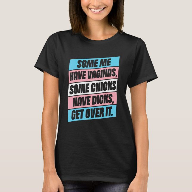 Get Over It Trans Lgbt Lgbtq Pride Month T Shirt (Framsida)
