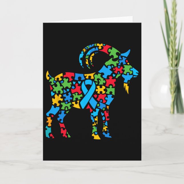 Get puzzle Autismmedvetenhet Autist Kvinnors Mäns  Kort (Framsida)