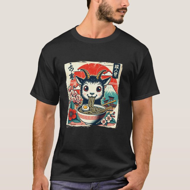 Get Ramen Retro Rolig Japansk Nött T Shirt (Framsida)
