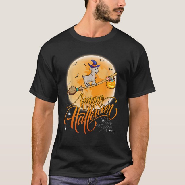 Get Ride Häxa Haggeba Roande Get Halloween T Shirt (Framsida)
