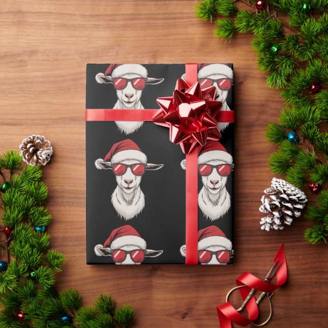 Get Santa Hatt Rolig Söt Bondgårdsdjur Bonde Jul Presentpapper (Julgåva)