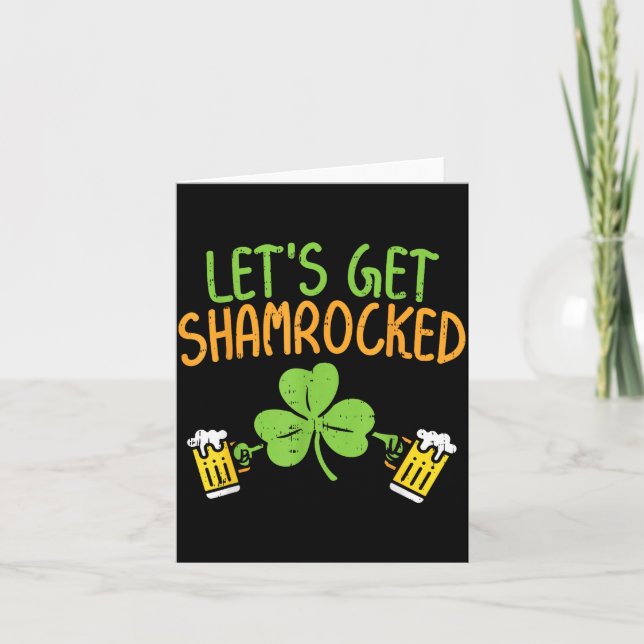 Get Shamrocked Funny St Patricks Day Irish Beer Dr Kort (Framsida)